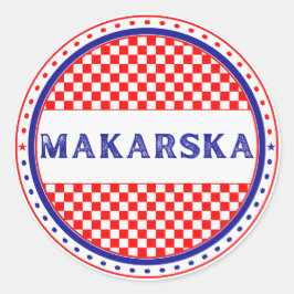 Makarska City Pride Emblem – Croatian Identity ラウンドシール