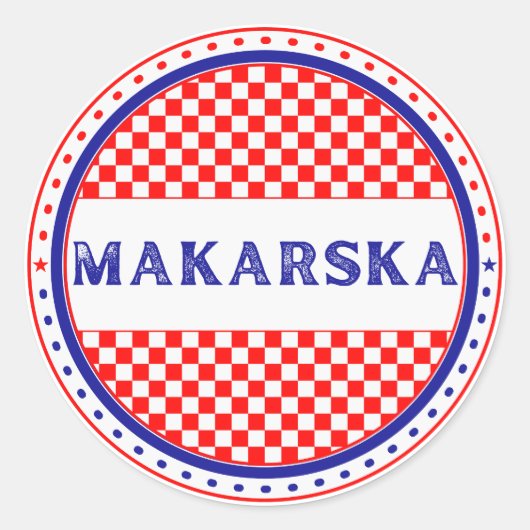 Makarska City Pride Emblem – Croatian Identity ラウンドシール (正面)