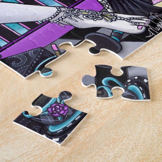 Makaylaのオートクチュールのお茶会のゴシック様式妖精のパズル ジグソーパズル (側面)