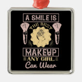 Make -スマイルはMak最高の A メタルオーナメント (正面)