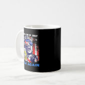 Make 4th Of July Great Again Funny Trump Men Drink コーヒーマグカップ (正面左)