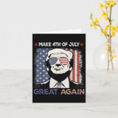 Make 4th Of July Great Again Trump Men Women 2 Sid カード (黄色い花)
