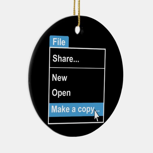 Make a Copy Computer Science セラミックオーナメント (右)