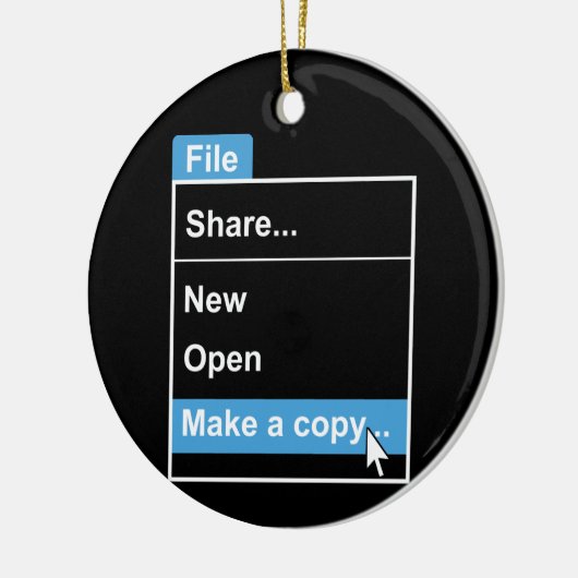 Make a Copy Computer Science セラミックオーナメント (左)