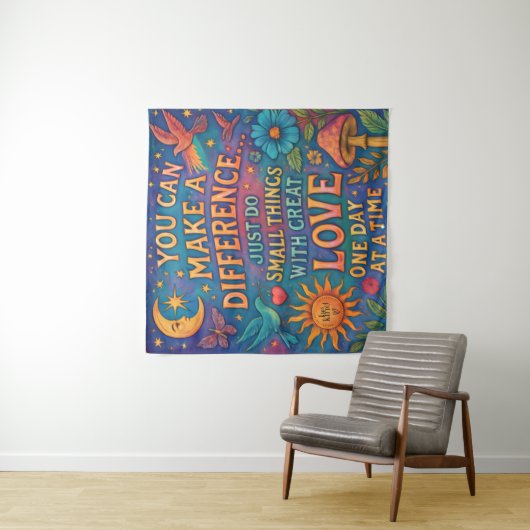 MAKE A DIFFERENCE TAPESTRY WALL ART タペストリー (インサイチュ)