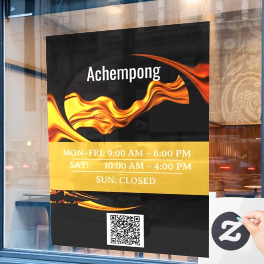 Make a First Impression: Achempong Gold Wave Busin ウィンドウサイン (カフェ窓)