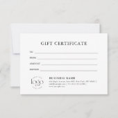 Make A Gift Certificate | Clean Business Gift Card (正面)