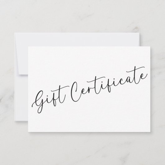 Make A Gift Certificate | Clean Business Gift Card (裏面)