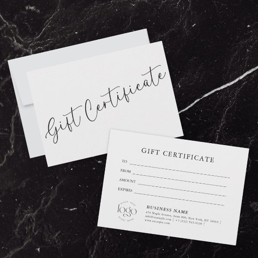 Make A Gift Certificate | Clean Business Gift Card
