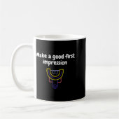 Make A Good First Impression Dental Funny コーヒーマグカップ (左)