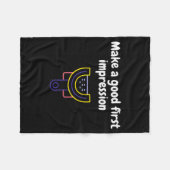 Make A Good First Impression Dental Funny  フリースブランケット (正面(横))