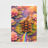 Make a rainbow and follow your bliss turtle カード (正面)