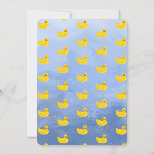 Make a Splash Rubber Duck 1st Birthday Invitation 招待状 (裏面)