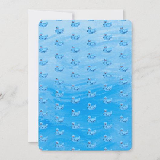 Make a Splash Rubber Duck 1st Birthday Invitation 招待状 (裏面)