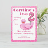 Make a Splash Rubber Duck 2nd Birthday Invitation 招待状 (スタンド正面)