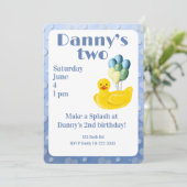 Make a Splash Rubber Duck 2nd Birthday Invitation 招待状 (スタンド正面)