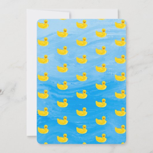 Make a Splash Rubber Duck 2nd Birthday Invitation 招待状 (裏面)