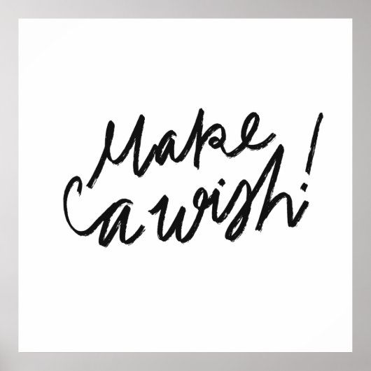 Make a Wishタイポグラフィ装飾用クッション ポスター (正面)