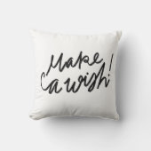 Make a Wishタイポグラフィ クッション (正面)