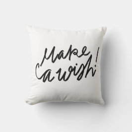 Make a Wishタイポグラフィ クッション
