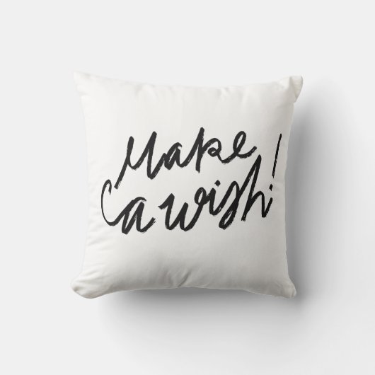 Make a Wishタイポグラフィ クッション (正面)