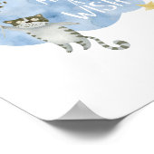 Make A Wish引用文キャットスターズ雲子供部屋ベビー ポスター (角)