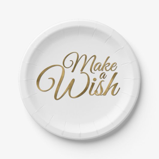 Make a Wish誕生日 ペーパープレート (正面)