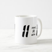 Make a Wish 11:11 Digital Clockデザイン コーヒーマグカップ (正面右)