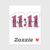 “Make a Wish 11:11 Sticker – Manifest Your Dreams” シール (シート)