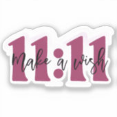 “Make a Wish 11:11 Sticker – Manifest Your Dreams” シール (正面)