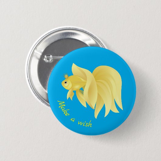 Make a wish ask a Golden Fish! 缶バッジ (正面&裏面)