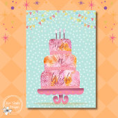 Make a Wish Birthday Cake With Candles カード