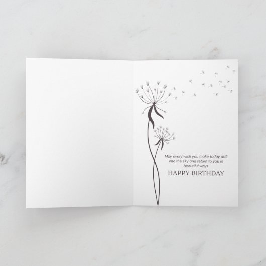 Make a Wish Birthday Greeting Card カード (内部)