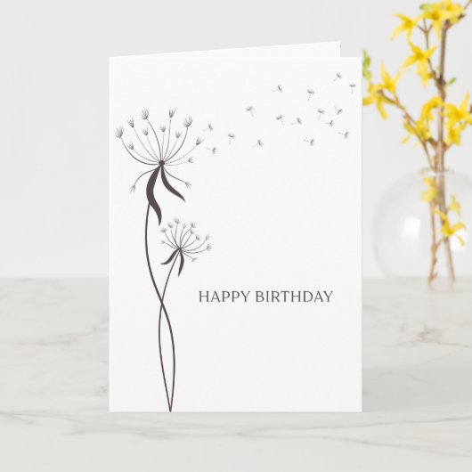 Make a Wish Birthday Greeting Card カード (黄色い花)