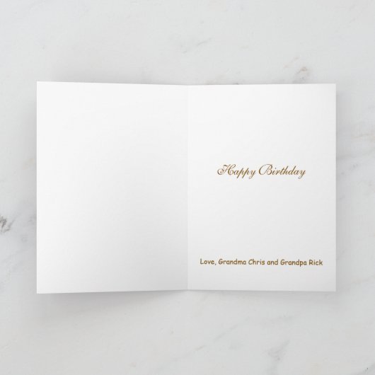 Make a Wish Custom Text Dandelion カード (内部)