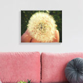 "Make a Wish" Dandelion Seed Head Canvas Print キャンバスプリント (インサイチュ (リビング))