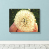 "Make a Wish" Dandelion Seed Head Canvas Print キャンバスプリント (インサイチュ (ウッドフロア))