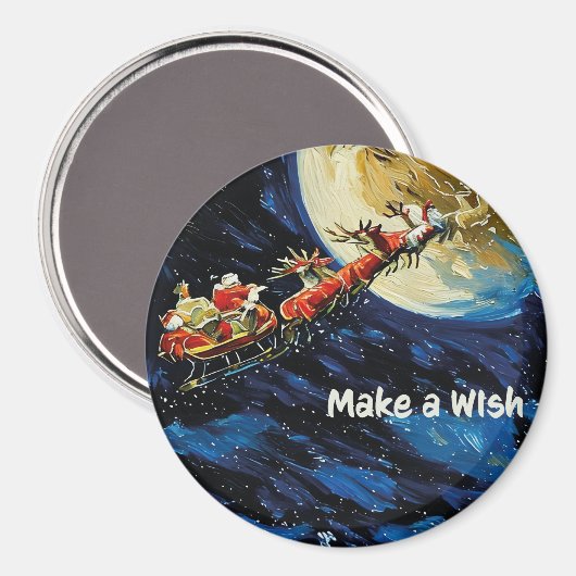 Make a Wish magnet, Christmas small gift マグネット (正面/裏面)