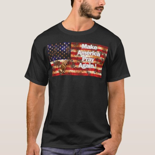 Make America 祈 Again T-shirt v2ホワイト文字 Tシャツ (正面)