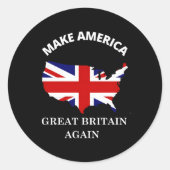Make America 素晴らしイギリス再び統一されたKingdom Uk ラウンドシール (正面)