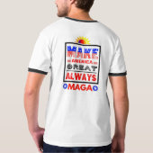 Make America 素晴らし ALWAYS - Ringer Tシャツ (裏面フル)