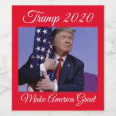 Make America 素晴らし Trump 2020 ワインラベル (シングルラベル)