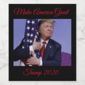 Make America 素晴らし Trump 2020 ワインラベル (シングルラベル)