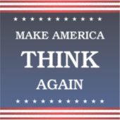 Make America 考え Again - アンチ – トランプバイデン氏バンパー シール (正面)