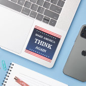 Make America 考え Again - アンチ – トランプバイデン氏バンパー シール (ノートパソコンとiPhone)