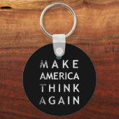Make America 考え Again Atom T Shirt Tee Earth Da キーホルダー (正面)