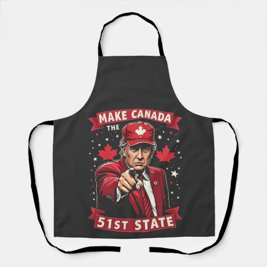 Make America 51州Canadian American エプロン (正面)