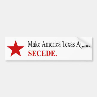 Make America Again - Secede – バンパーステッカー