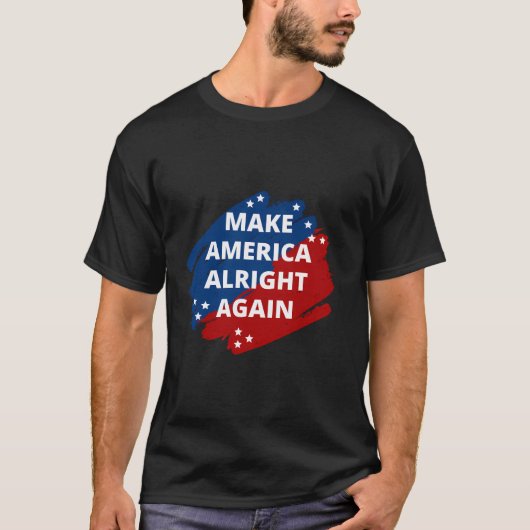 Make America Aury AgainタイポグラフィUsa Colors Tシャツ (正面)