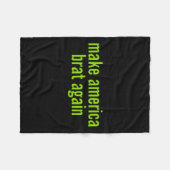 Make America Brat Again Kamala 2024 Trump Parody M フリースブランケット (正面(横))